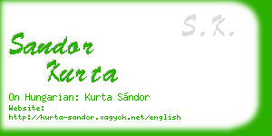 sandor kurta business card